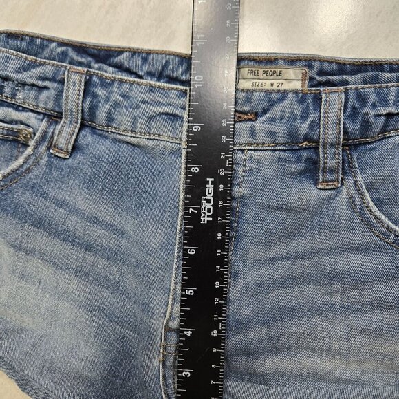 Free People Micro Booty Shorts Womens 27 Distressed Spring Break Festival Boho - Picture 12 of 13
